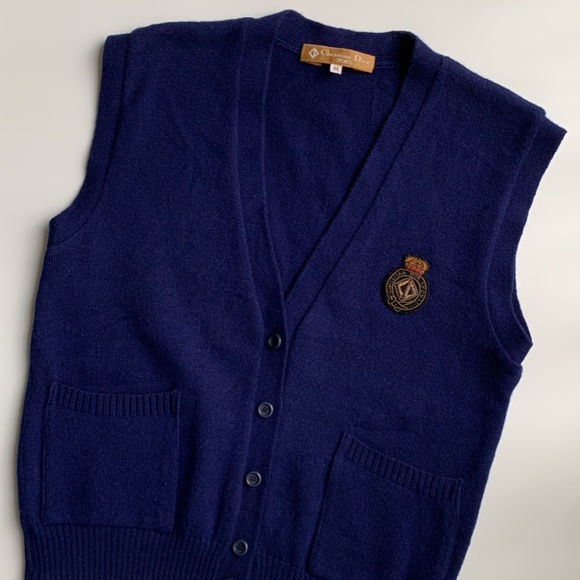 Vintage Christian Dior SPORTS 100% wool vest - Picture 1 of 10